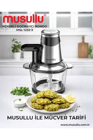 Musullu Msl-1232-3 Çok Amaçlı Ve Çelik Hazneli Rondo Doğrayıcı
