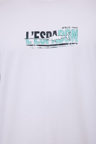 Marıne Tee Deniz Temalı Ribana Bisiklet Yaka Pamuk T-shirt-3164 Beyaz