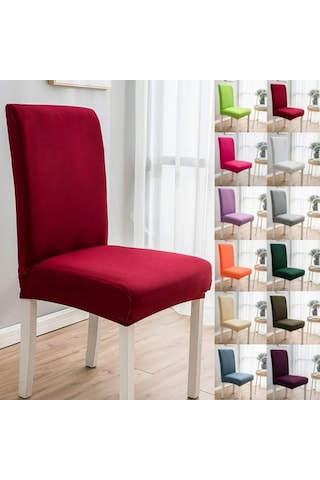 Xiyyadms Esnek Solide Mutfak Sandalye Kılıfı - Nemi Emici Toz Koruyucu Yıkama Kolay Spandex Dekoratif Koltuk Örtüsü Mavi