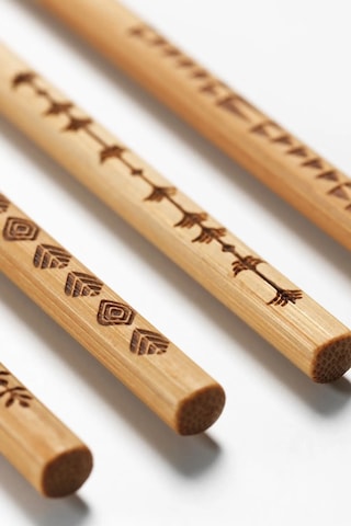 Thentech Ahşap Chopstick 10 Adet Chopstick Çubuk Çin Yemek Çubukları Chopstick Kahverengi