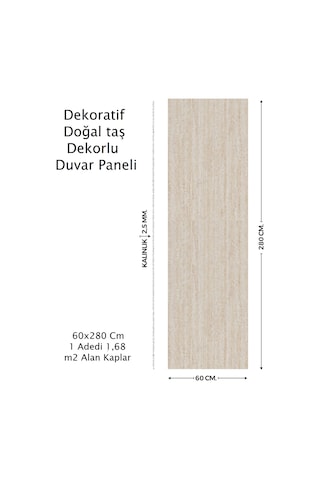 60x280 Duvar Paneli Doğal Taş Desen ,salon,duvar,traverten 640-2
