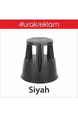 Tekerlekli Tabure Siyah