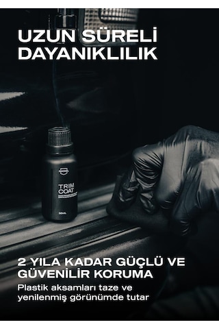 Nasiol Trimcoat Araç Plastik Yenileyici Onarıcı ve Koruyucu Nano Seramik Kaplama 2 Yıl Dayanım 30 ML