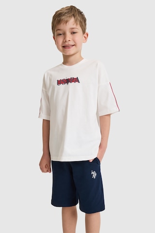 U.s. Polo Assn. Erkek Çocuk Beyaz Pijama Takım 50327249-vr013