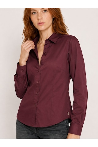 Loft Regular Fit Kadın Gömlek U.kol Lf2044554 Q1.v1 Bordo
