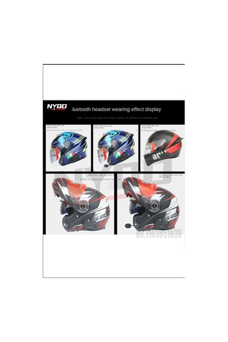 X63 Motosiklet Kask Kulaklık Intercom Işıklı Motorsiklet Interkom 5.3