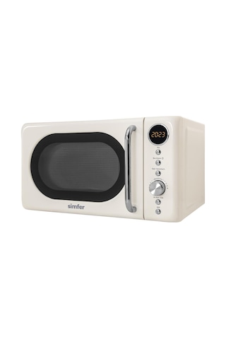 Simfer 4605 20Litre Retro Mikrodalga Fırın Dijital Krem