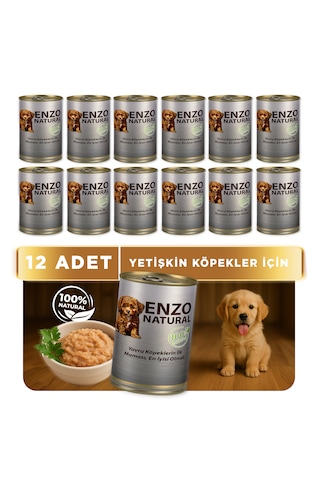 Enzo Natural Dana Etli Yavru Köpek Maması 12 x 410 G