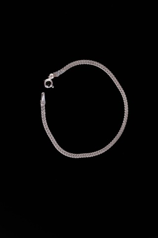 Encili Silver 925 Ayar Gümüş 2,5 Mm İtalyan Ezme Örgü Model Zincir Model Bileklik Gümüş