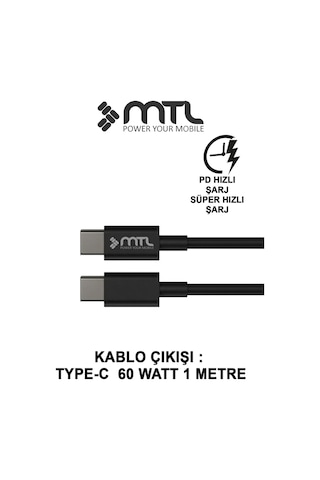 25w Pd + Usb Çift Çıkışlı Adaptör Ve Type-c Kablo Hızlı Şarj Seti Mt1725 61702747