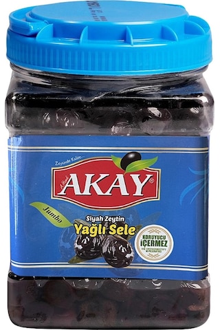 Akay Zeytin Jumbo Yağlı Sele 1 Kg 230-260 Kal X 2 Adet
