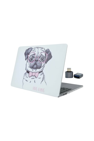 Macbook Pro 13 Kılıf M1 M2 A2338 A2289 A2251 A2159 A1989 Köpek Dostu Tpu Sert Kapak Açık Pembe