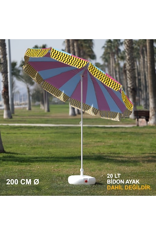 Pembe-mavi Plaj Şemsiyesi 200 Cm Ø