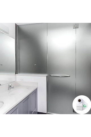 122 Cm X 2 Metre Gri,gümüş Frosted Cam Kumlama, Ofis, Duşakabin Ve Balkon Camı Buzlu Kaplama Folyosu