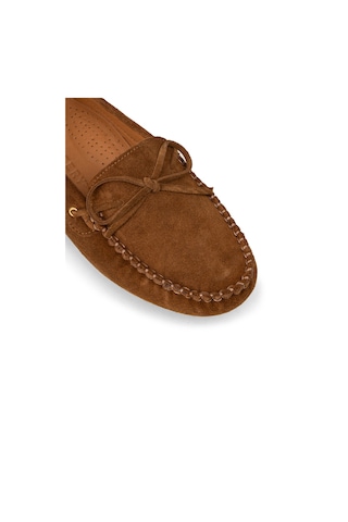 Deery Kadın Hakiki Süet Taba Rengi Loafer Ayakkabı - Dl505ztbac01