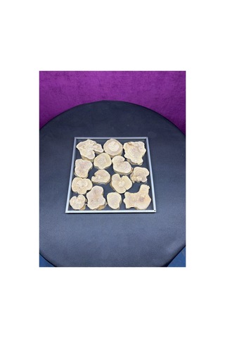 Epoksi Hobi Seti 40x40 Cm Kare Çerçeve Ham Zeytin Ağacı Parçaları 30x10 Metal Demir Profil Ne