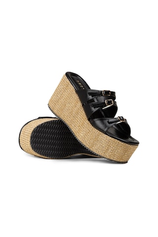 Deery Kadın Siyah Platform Topuklu Terlik - Rd120zsyhc01 Siyah