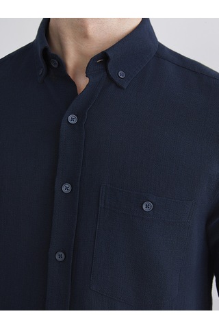 Lcwaıkıkı Classic Lacivert Regular Fit Kısa Kollu Erkek Gömlek