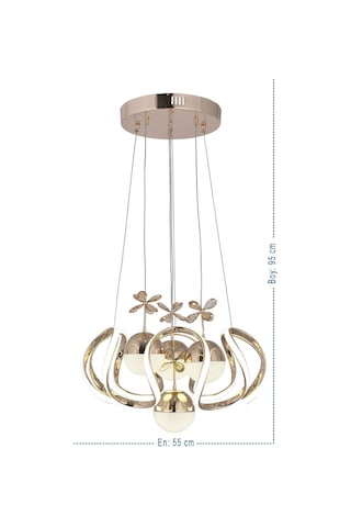 3 Renk Sarı Beyaz Ve Gün Işığı Gold Luxury Ledli Oturma Odası Avize Çok Renkli