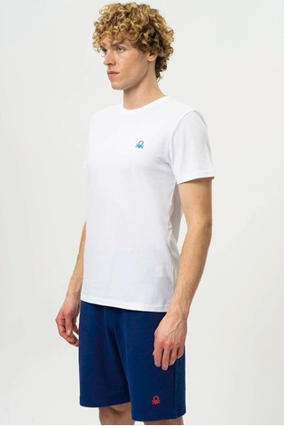 United Colors of Benetton Bnt M20465 23Y Erkek T Shirt 2Xl Beyaz