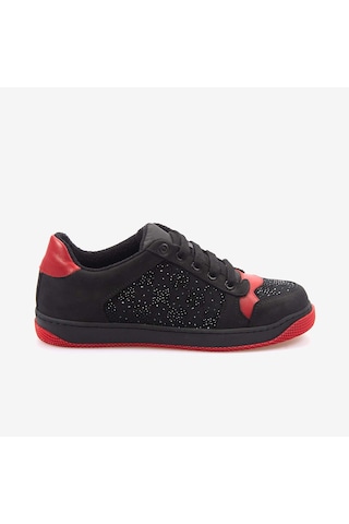 Rouge Hakiki Deri Kadın Spor & Sneaker Ayakkabı 7180-18 Siyah
