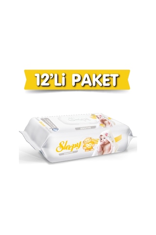 Sleepy Islak Havlu Mendil 90 Yaprak Sensitive 12 Li Set