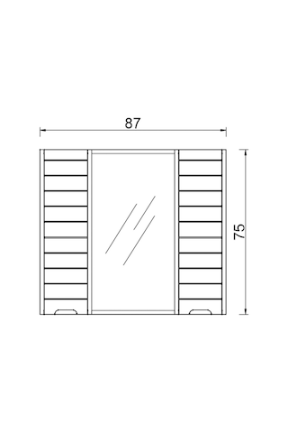 Denko Mostar 90 Cm Mdf Lake Aynalı Banyo Dolabı Üst Modül Çok Renkli