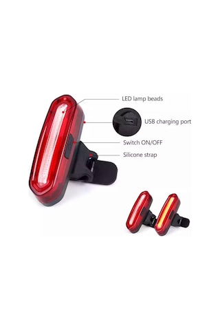 Forte GT Bisiklet Polis Çakar USB şarjlı Led Kırmızı Mavi Xbyc 6017-4