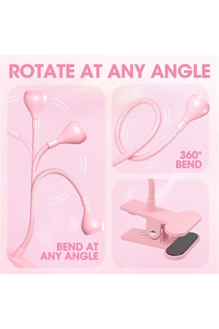 Xurunkeji 3w Led Tırnak Lambası Uv Jel Cila Kürleme Lambası Esnek Kaz Boynu Usb İle Çalışan Pembe Taşınabilir Jel Cila Kürleme Lambası