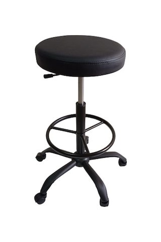 Bar Taburesi Siyah Metal Ayaklı Çemberli