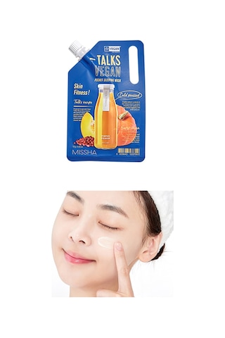 Missha Sağlıklı Bir Görünüm Sunan Vegan Uyku Maskesi Talks Vegan Squeeze Pocket Sleeping Mask(Skin Fitness)