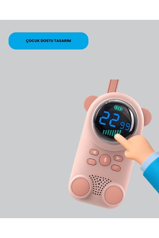 Çocuk Telsizi, 22 Kanallı, Vox Modlu, Usb Şarjlı, Renkli Ekran