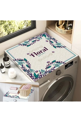 Valerine Life Çamaşır Kurutma Makinesi Örtüsü Matı Kaymaz Sıvı Geçirmez Koruyucu Yıkanır Ped 60x60cm 27240608