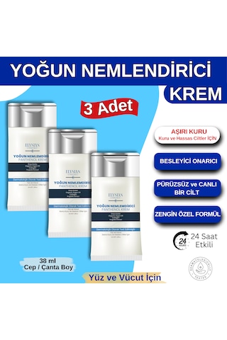 Elysian Essence Yoğun Nemlendirici Panthenol Krem 3lü Set Cep Boy