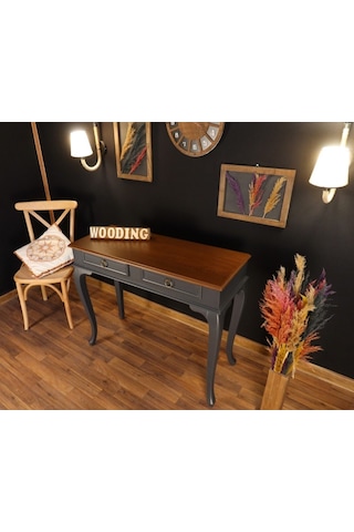 Wooding 120 Cm Çekmeceli Masif Antrasit Ceviz Dresuar (548588322) Ceviz
