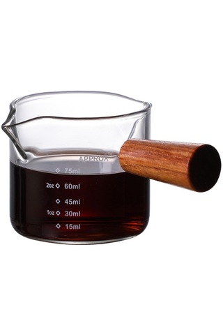 Suntek Barista Süt Barı Için Ahşap Saplı Şeffaf Çift A