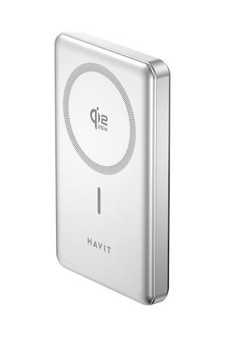 Havit Pb5203 Pro 10.000mah Qi2 Magsafe Powerbank - 25w Hızlı Şarj, Alüminyum Kasa Gri
