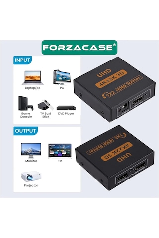 1x2 4k Hdmı Switch Ekran Monitör Splitter Çoğaltıcı - Fc1035