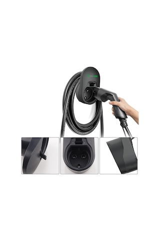 Truwatt Ztt50 Elektrikli Araçlar İçin Type 2 Kablo Duvar Askı Aparatı