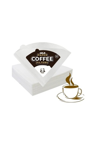 Pazly Doğal Beyaz Kahve Filtresi - 100 Adet, Damlatmalı Makineler İçin Beyaz