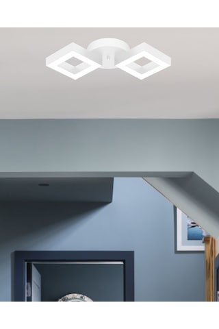 Alato Beyaz Kasa, Beyaz Işık Modern Plafonyer Led Avize Beyaz