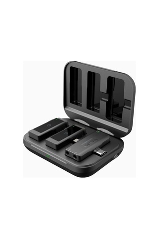Powerology Mfi Çift Kablosuz Yaka Mikrofonu Lightning & Type-c Siyah