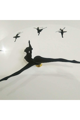 1/2 Dekorasyon İçin Zamansız Yuvarlak Müzik Klavye Duvar Saati Bale 3'lü 1 Takım Diğer