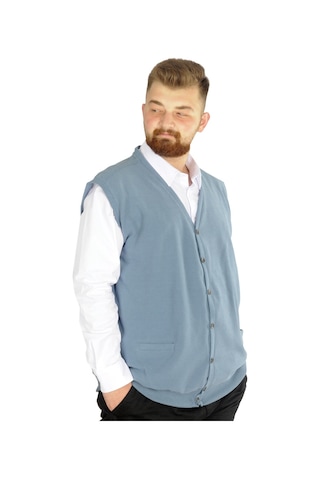 Mode Xl Büyük Beden Erkek Yelek Selanik 20545 Mavi 001