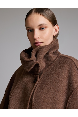 Pierre Cardin Kahverengi Yün Karışımlı Kaşe Mont 50329302-vr029
