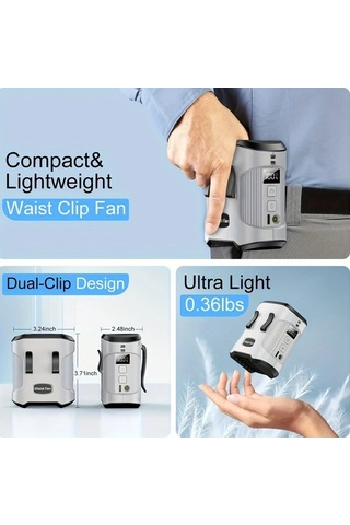 Xuweiwei Siyah Taşınabilir Hızlı Soğutma Fanlı Güç Bankası Şarj Edilebilir Batarya El Feneri Kamp Ofis Kullanımı