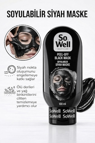 So Well Black Mask Soyulabilen Siyah Maske 100 Ml 2 Adet