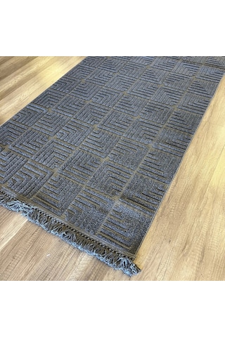 Hoom Rugs Design 1062 Antrasit Yumuşak Dokulu Desensiz İskandinav Halı Antrasit