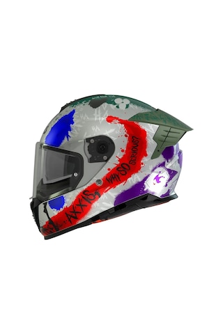 Axxis Hawk Evo Sv Sıck Joke A2 Full Face Kask Mat Gri