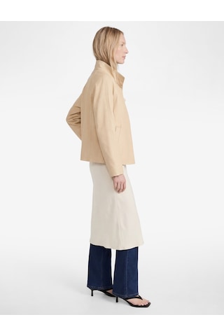Koton Pamuklu Uzun Kollu Cepli Düğmeli Oversize Dik Yaka Gabardin Kısa Trençkot Bej 6sak00020ew Ekru